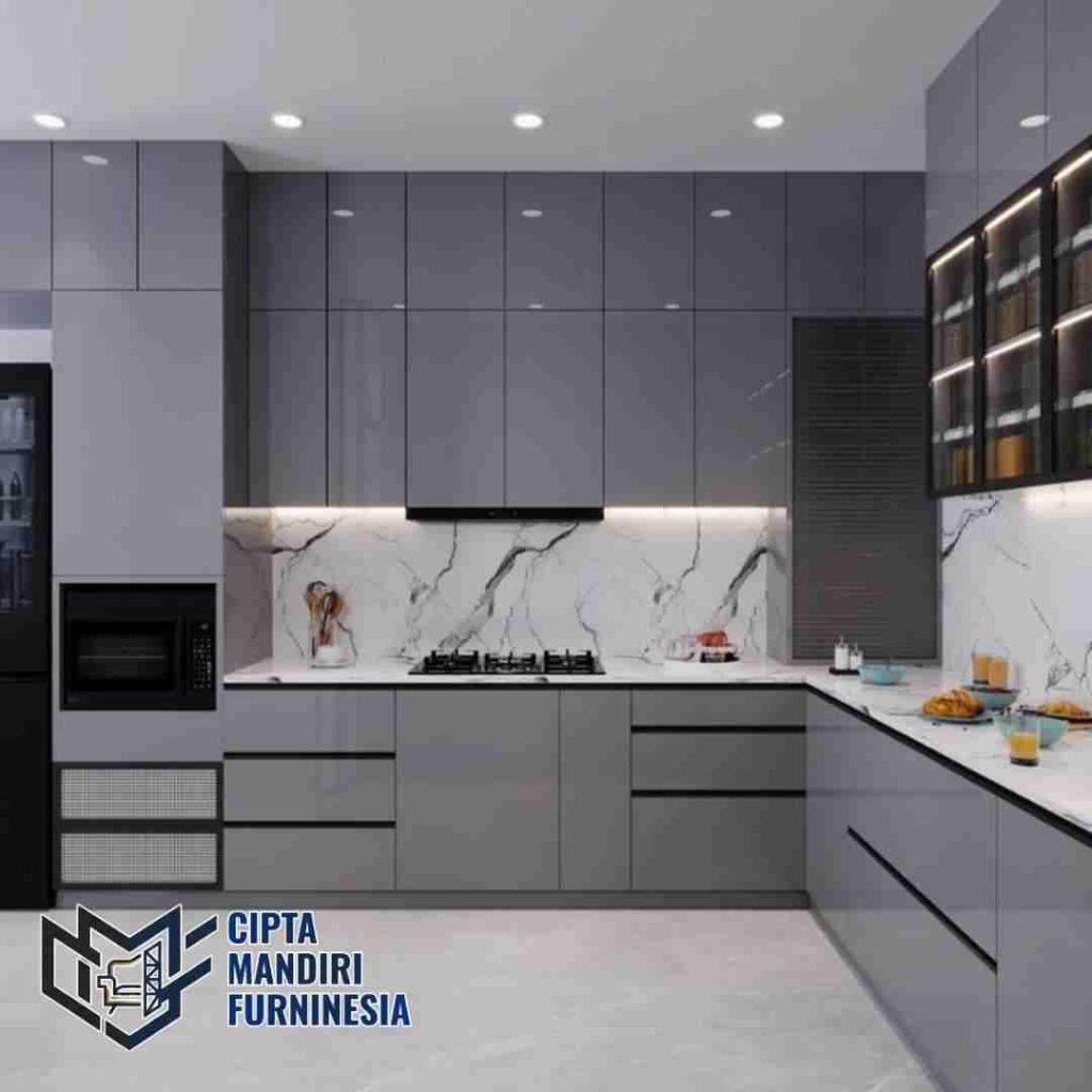 Jasa Kitchen Set Minimalis Gratis Desain 3D Revisi Sepuasnya Setu