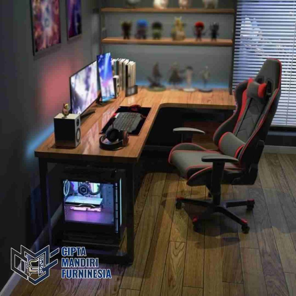 Meja Komputer Industrial Gaming Luas Anti Getar di Daerah Tambun