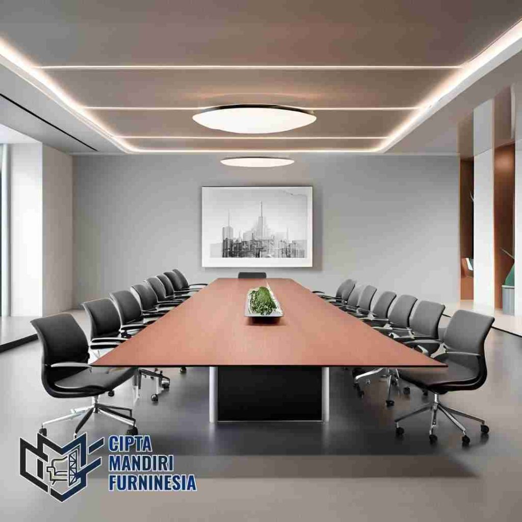 Penyedia Meja Meeting Kantor Industrial Kayu Solid Besar area Cilincing Jakarta