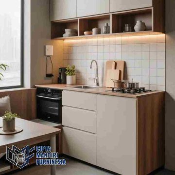Jasa Kitchen Set Minimalis Apartemen Studio Hemat Ruang di Bekasi utara