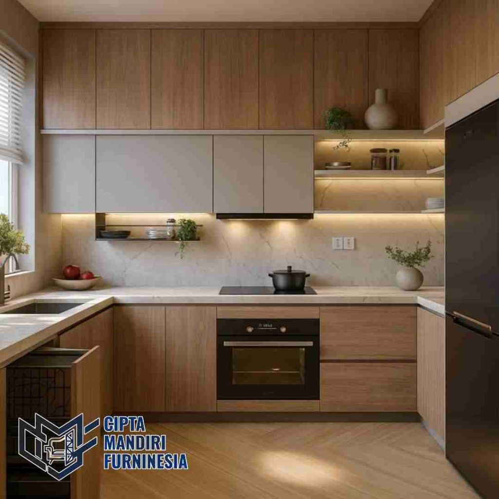 Kitchen Set PVC Minimalis Sentul City Bogor Tahan Lembab