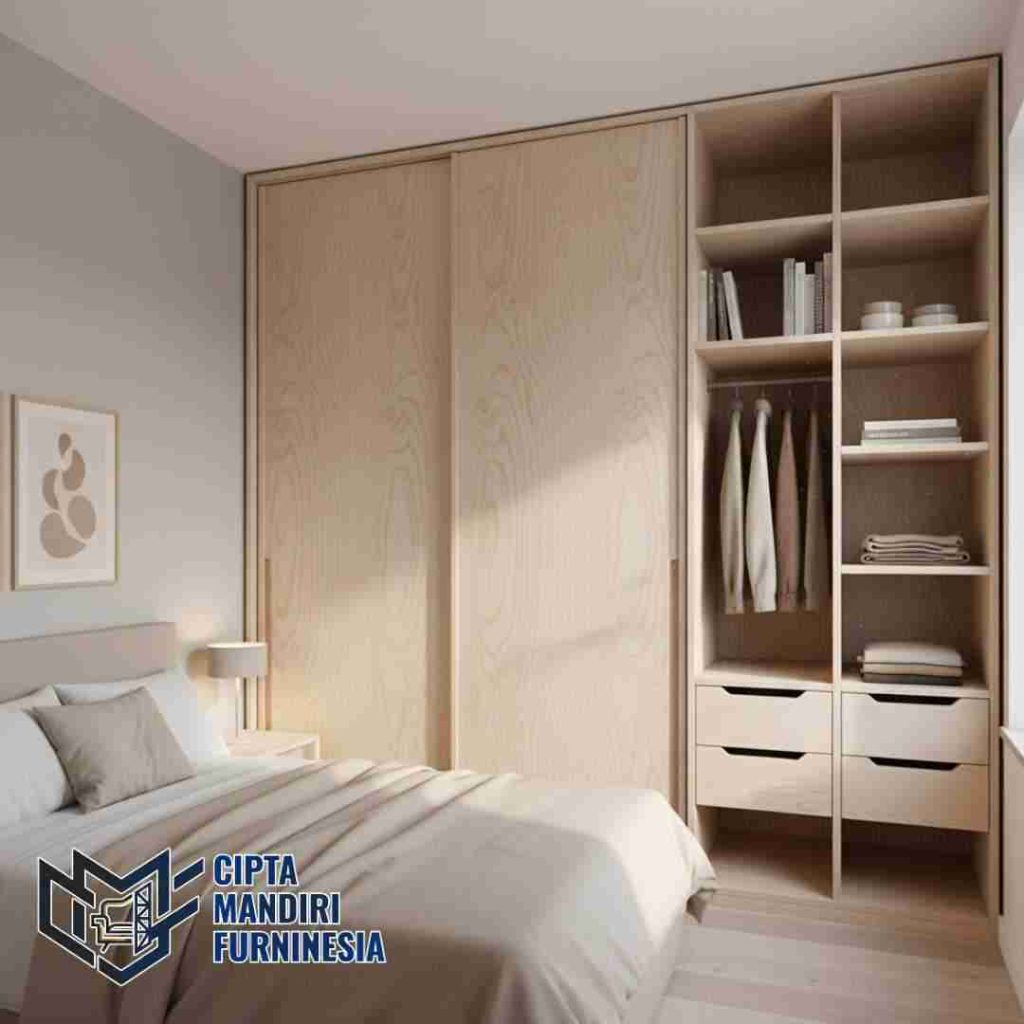 Tips Desain Lemari Multiplek Solusi Kamar Sempit