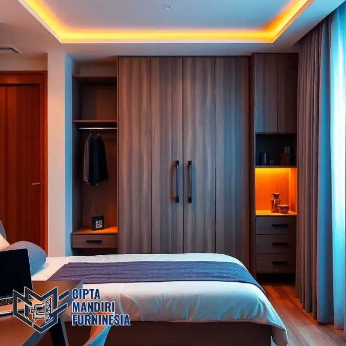 Jasa Lemari Pakaian Custom Apartemen Studio Jakarta Pusat Terbaik!