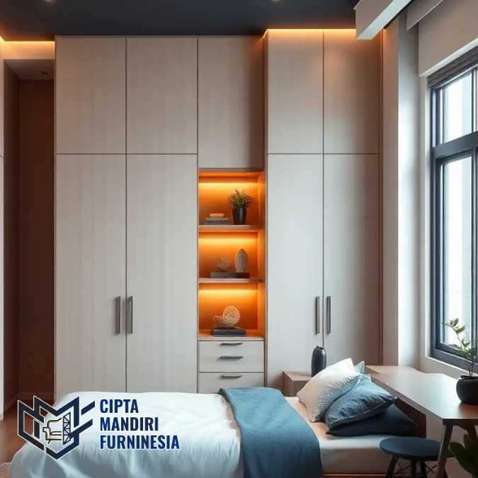 Jasa Lemari Pakaian Custom Apartemen Studio Jakarta Pusat Terbaik!