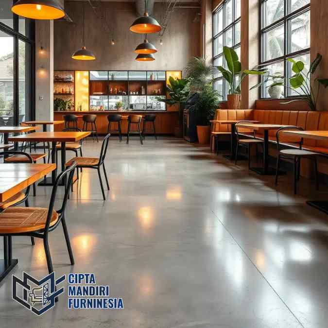 Jasa Beton Ekspos Lantai Kafe & Restoran Estetik Bergaransi Bekasi