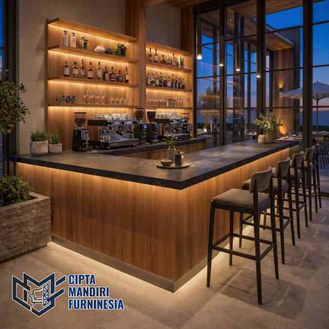 Jasa Meja Bar Restoran Industrial Jabodetabek Besi Tebal Kokoh