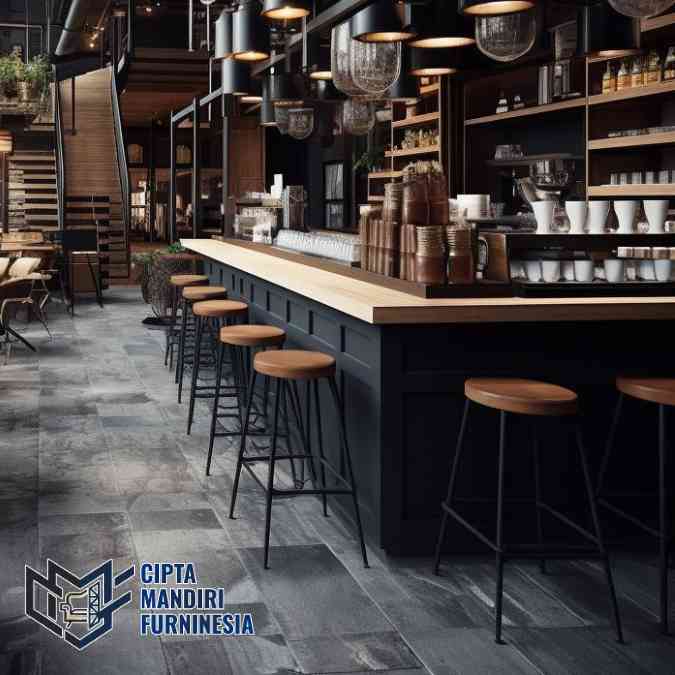 Jasa Meja Bar Restoran Industrial Jabodetabek Besi Tebal Kokoh