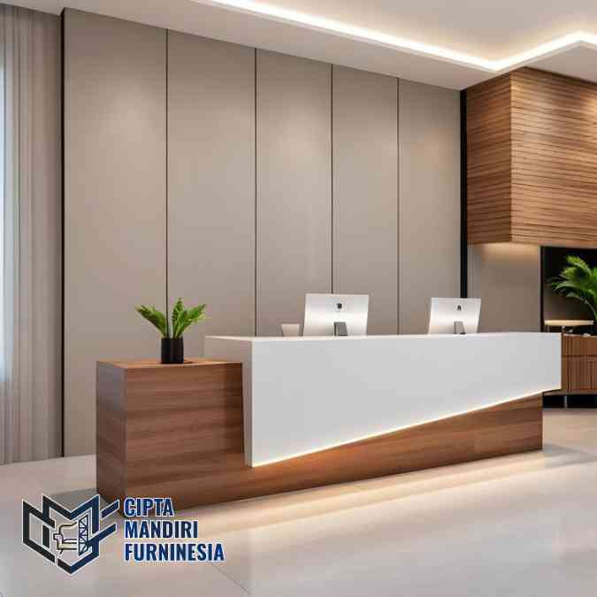 Jasa Meja Resepsionis Custom Area Jabodetabek Kualitas Premium Cepat