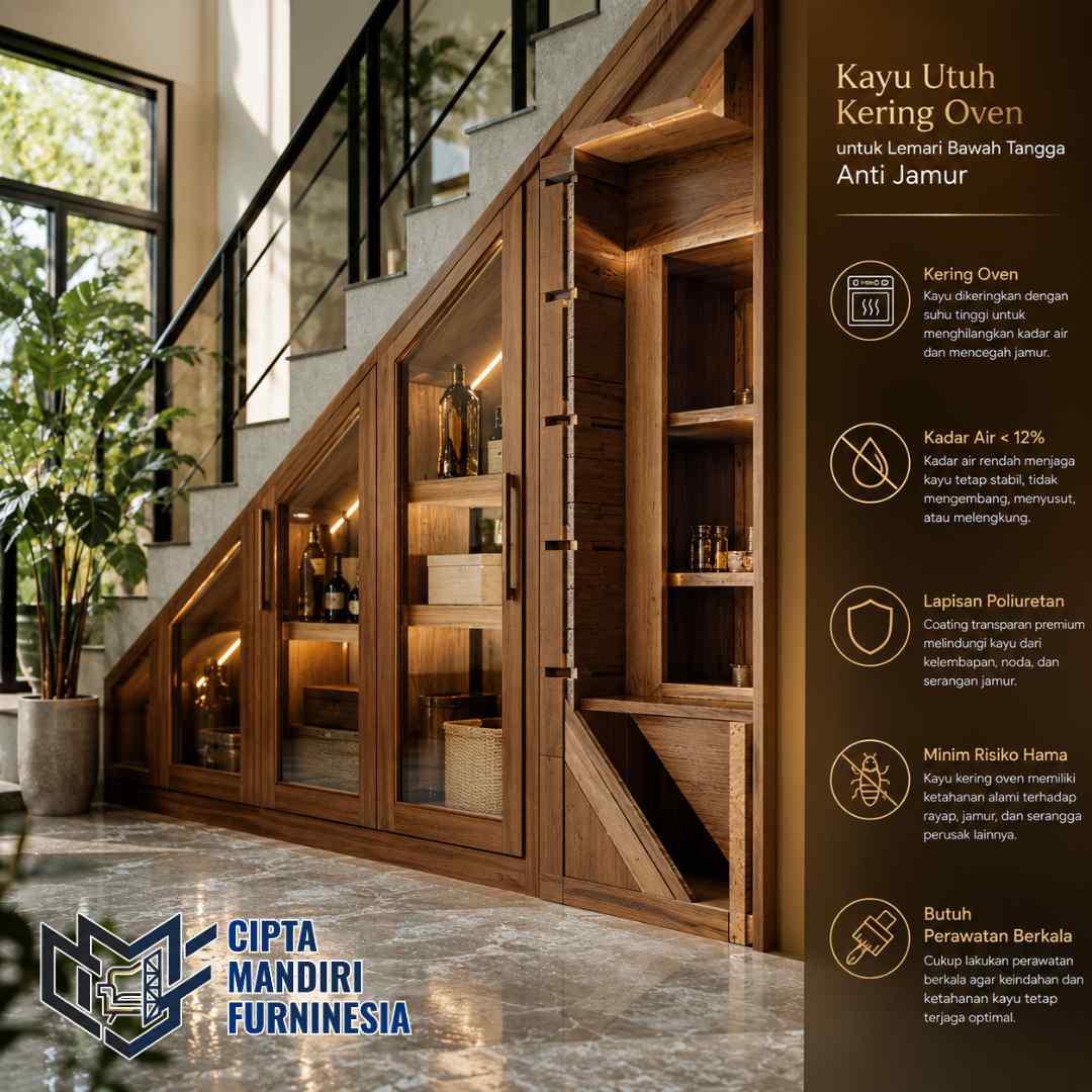 Material Terbaik agar Lemari Bawah Tangga Tidak Jamuran