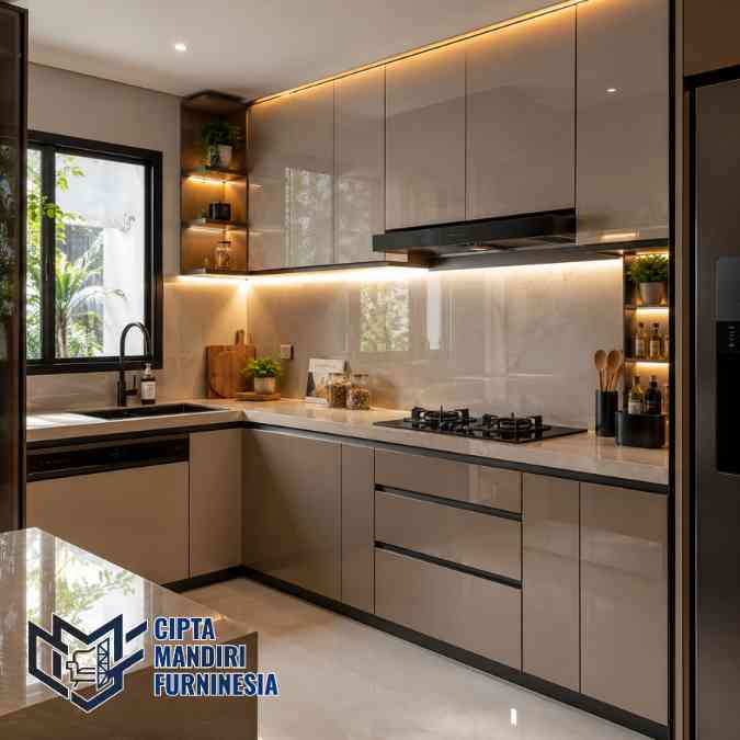 Kitchen set aluminium Cikarang ACP garansi 5 tahun